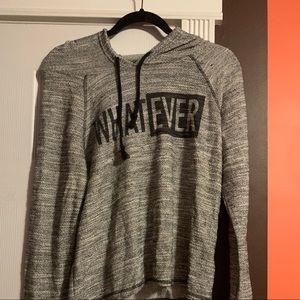 Grey ‘whatever’ Hoodie